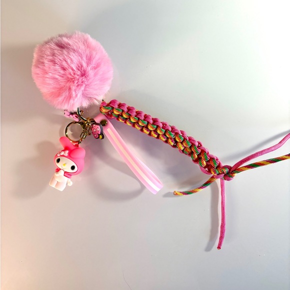 My Melody Miu Miu Style Keyfob | Jane Burkinfy paracord handmade Sanrio HK - Picture 2 of 3